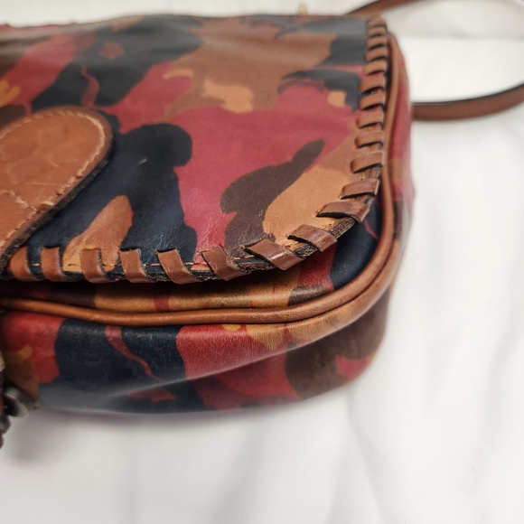 Patricia Nash Rosa Square Flap Saddle Parisian Cameo Leather Bag And Wallet - Picture 11 of 16